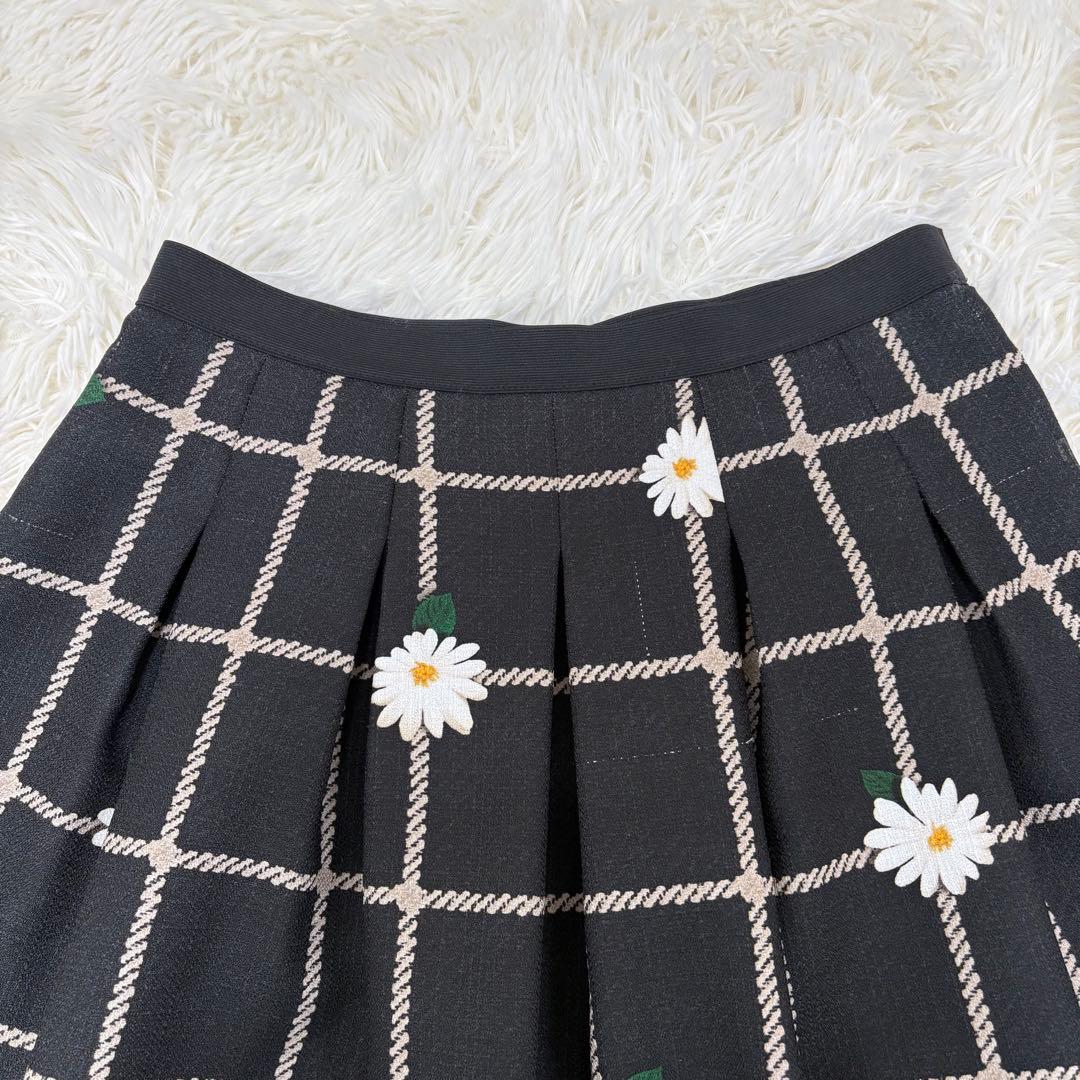 タグ付き エムズグレイシー スカート フラワーモチーフ チュール サイズ40