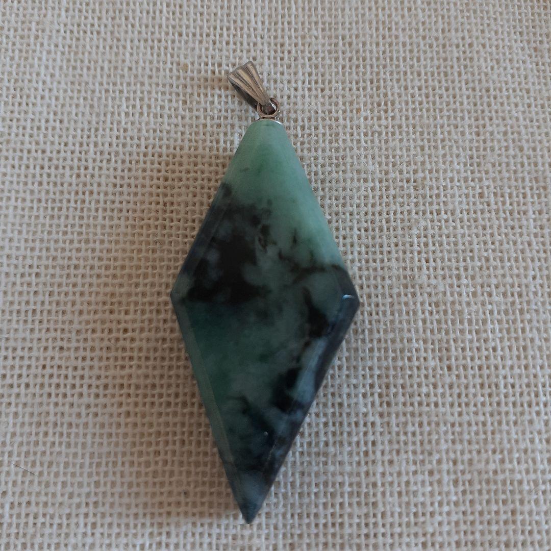 糸魚川黒翡翠ネックレストップ