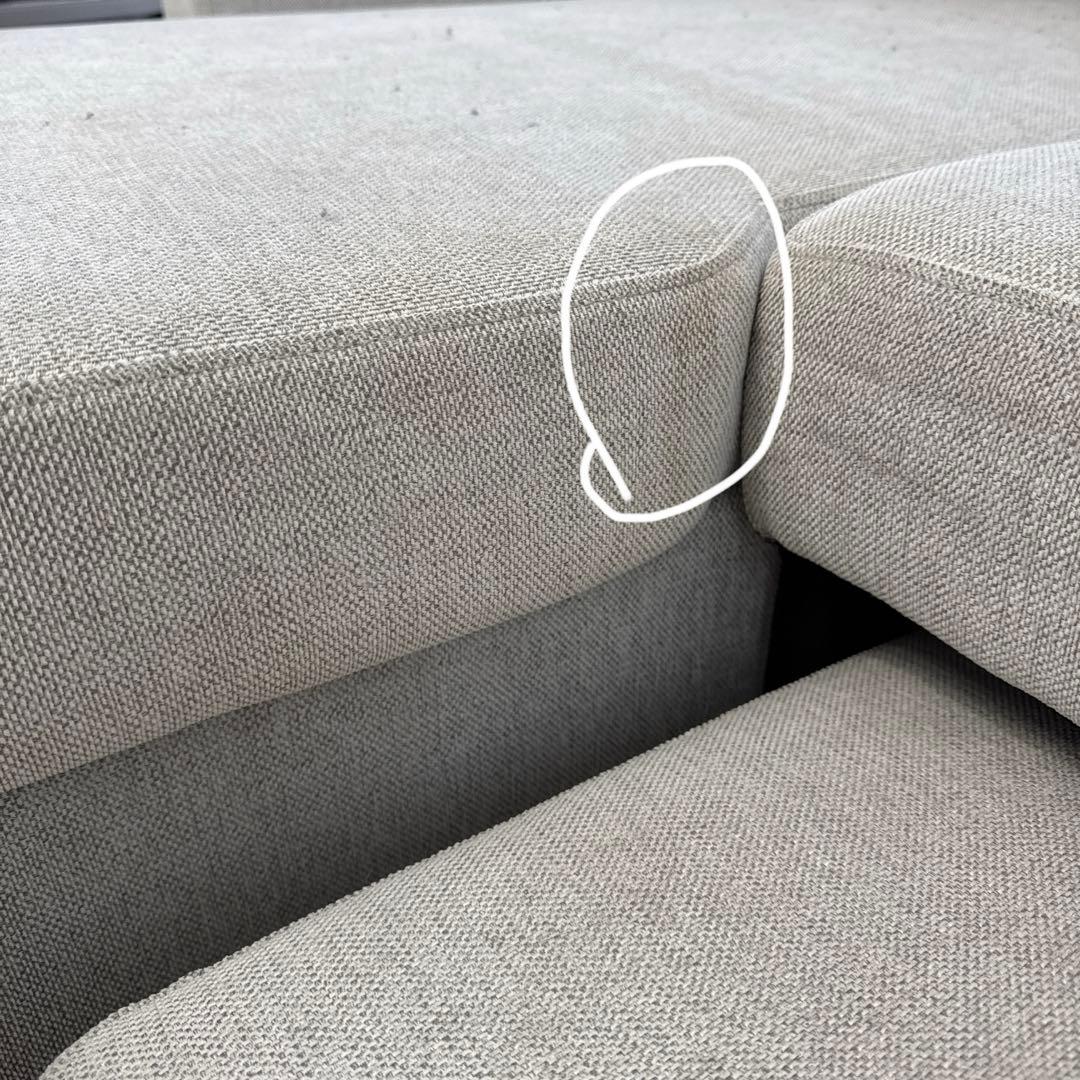 ニトリ　ソファ　布貼りカウチソファベッド　ノアーク　グレイ