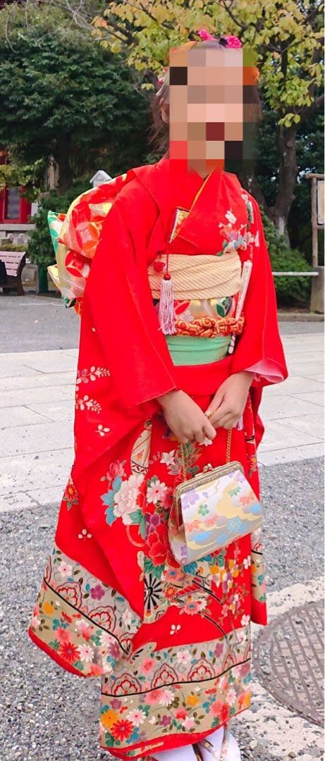 七五三用 7歳　赤い着物