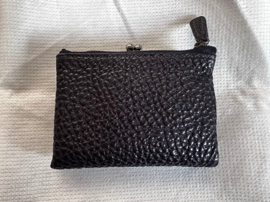 土屋鞄　財布　がま口　ネイビー