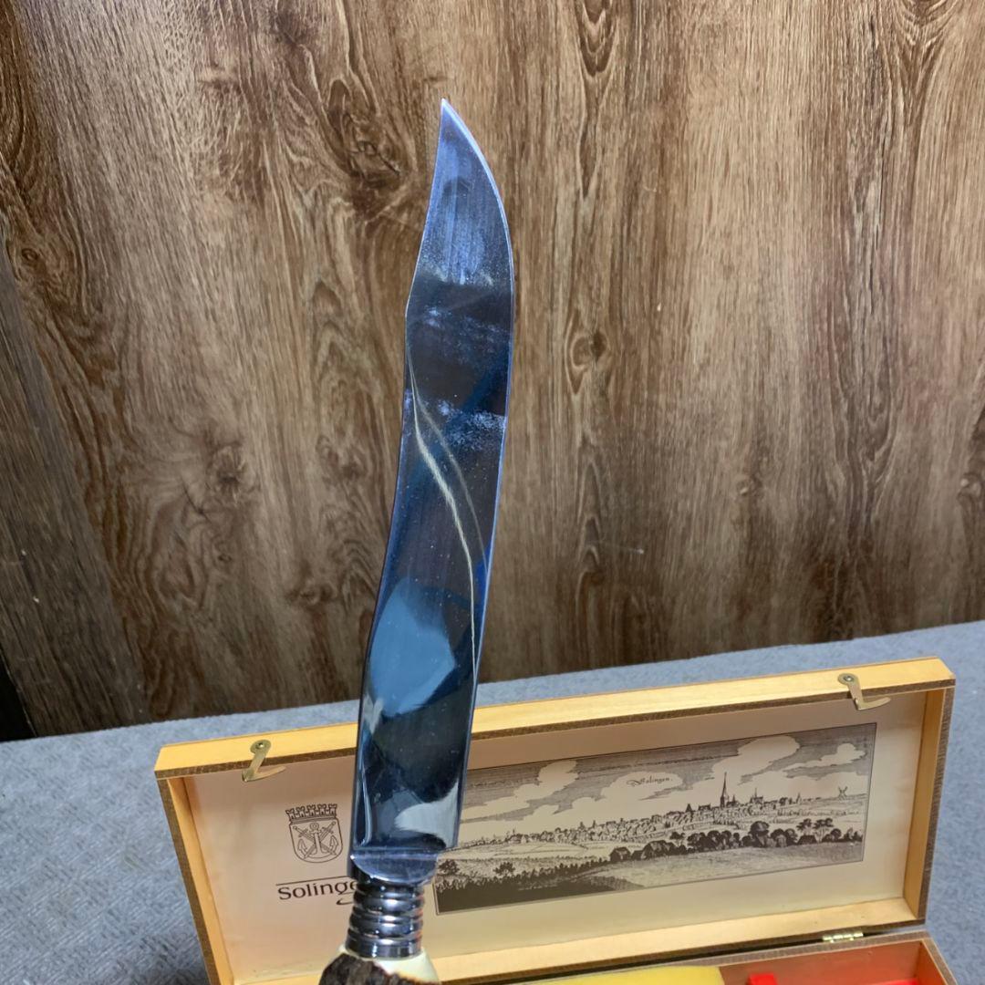 K606 SOLINGEN ナイフ＆カービングフォーク 鹿角ハンドル