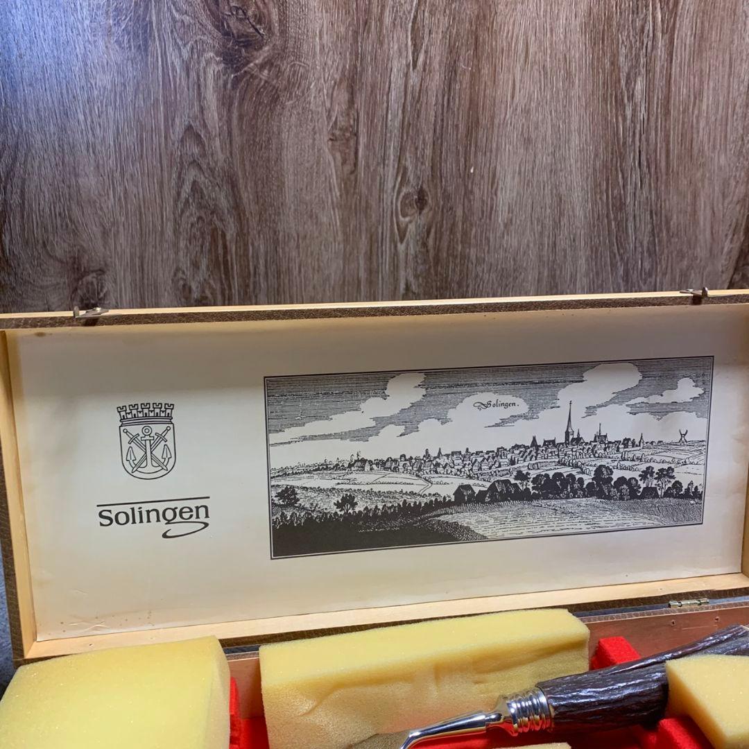 K606 SOLINGEN ナイフ＆カービングフォーク 鹿角ハンドル