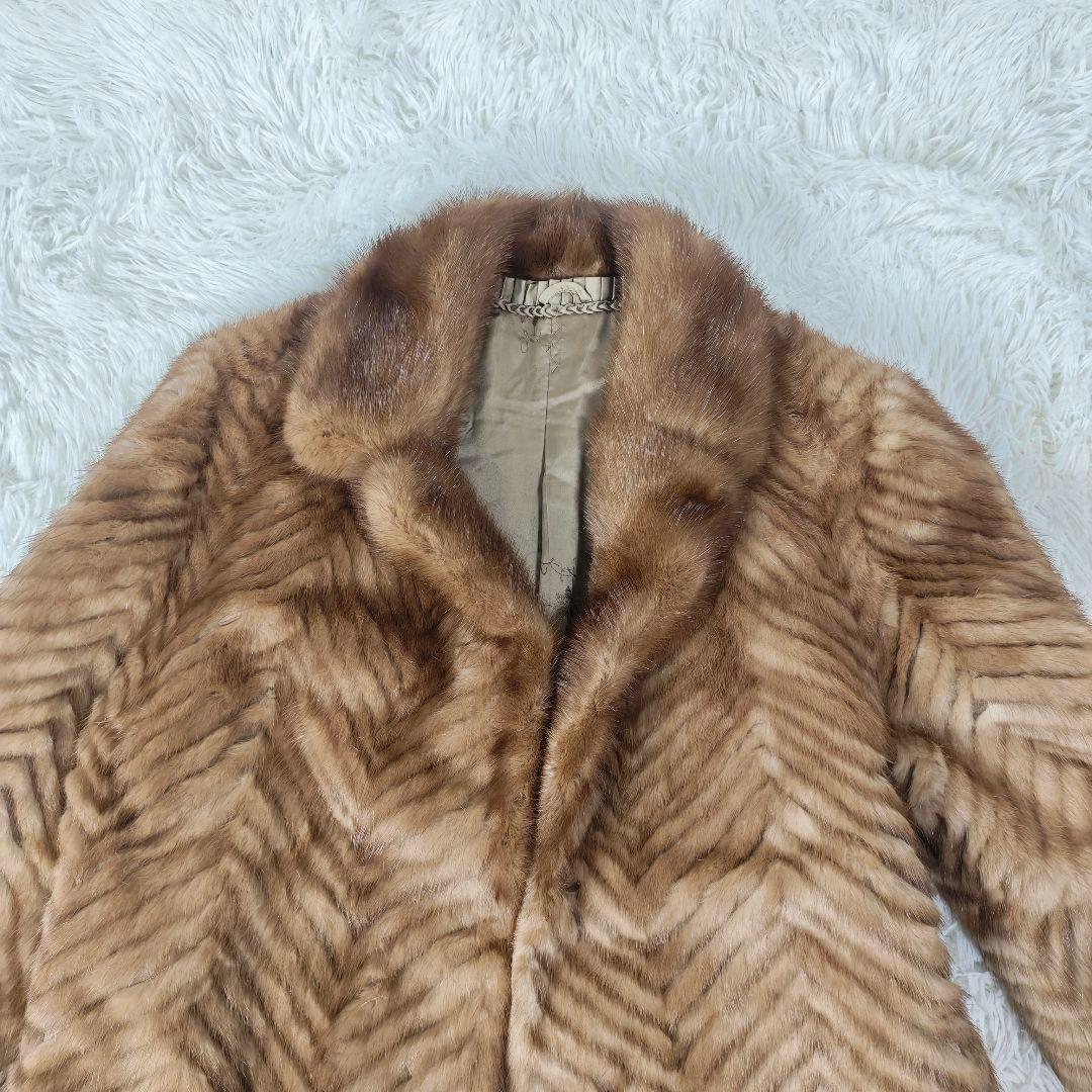 【高級】SAGA MINK 高級ミンクコート 11号 L相当 ブラウン