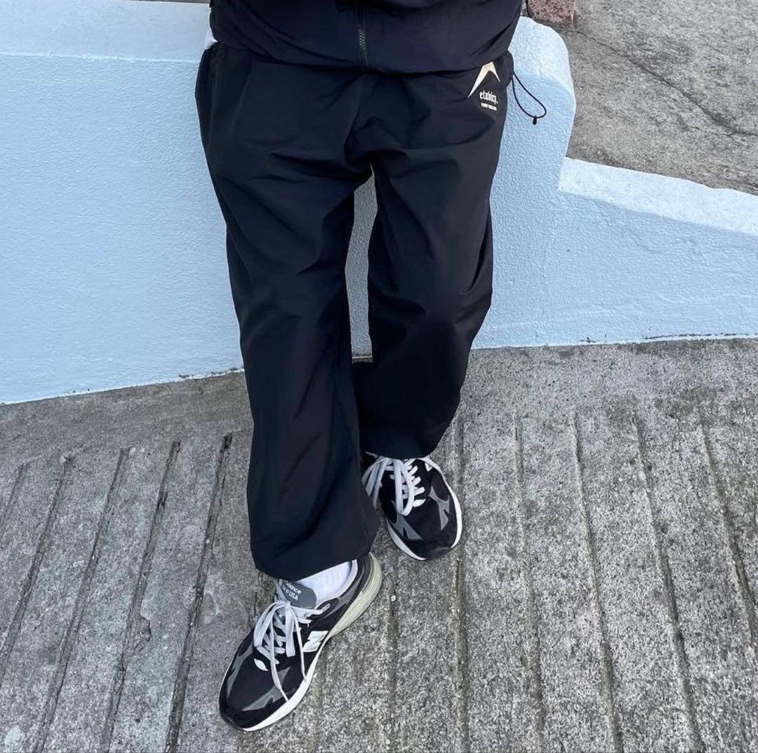 Etavirp エタヴァープ ナイロン トラックパンツ L ブラック