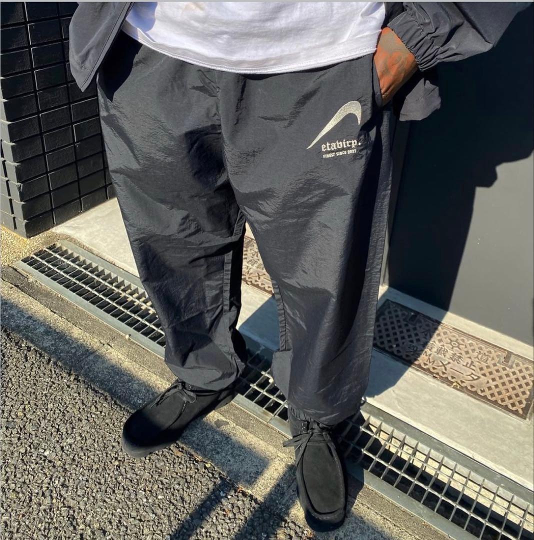 Etavirp エタヴァープ ナイロン トラックパンツ L ブラック