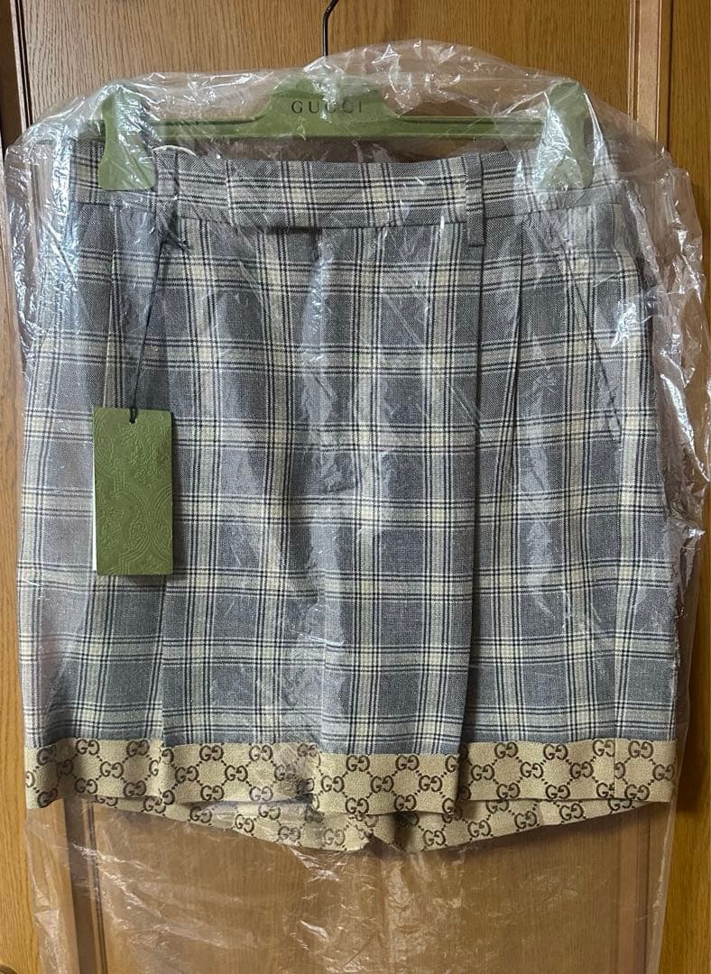 GUCCI チェック　ショートパンツ　GG柄