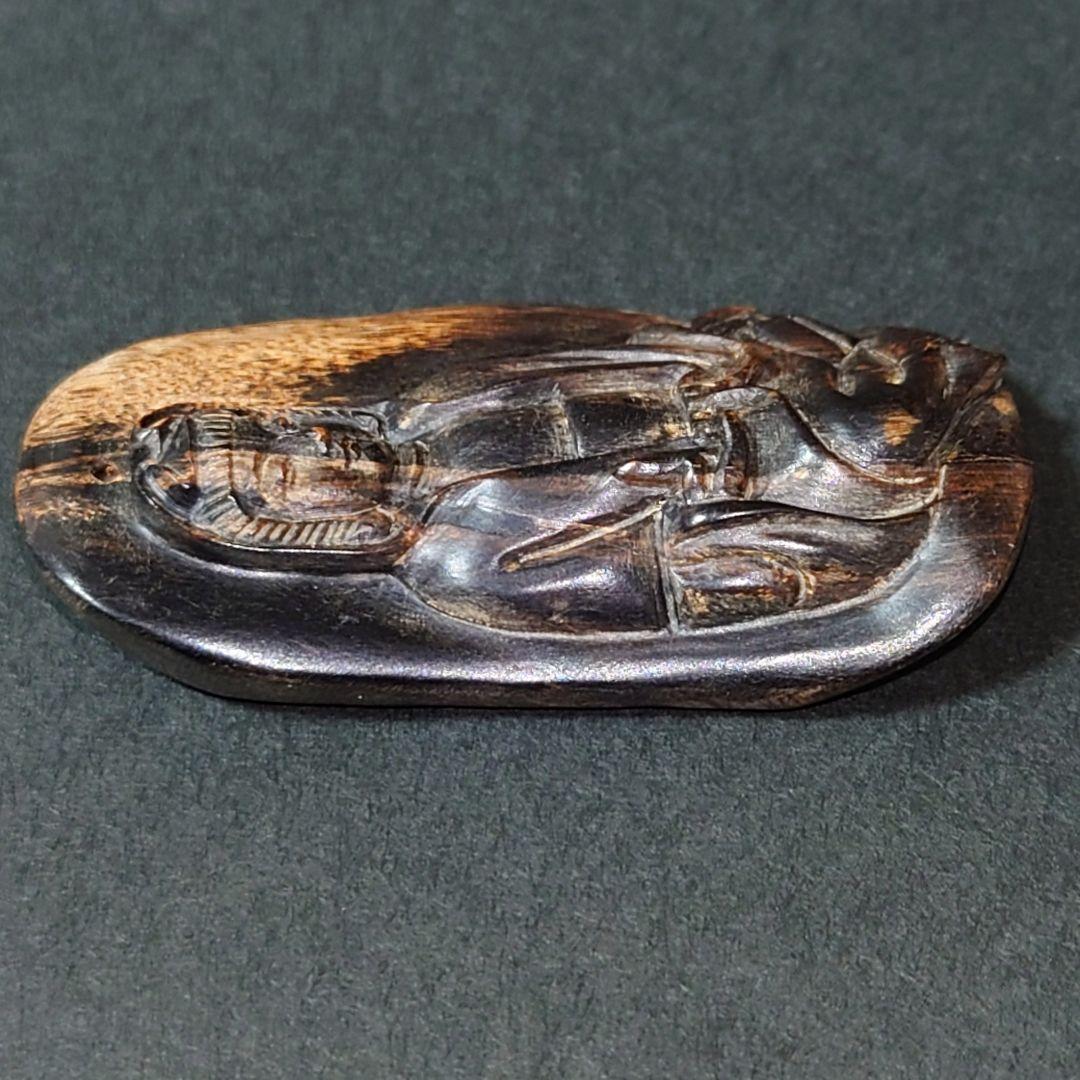 最高品質 天然沈香 彫物 観音細工 約14.2g ネックレストップ 香木