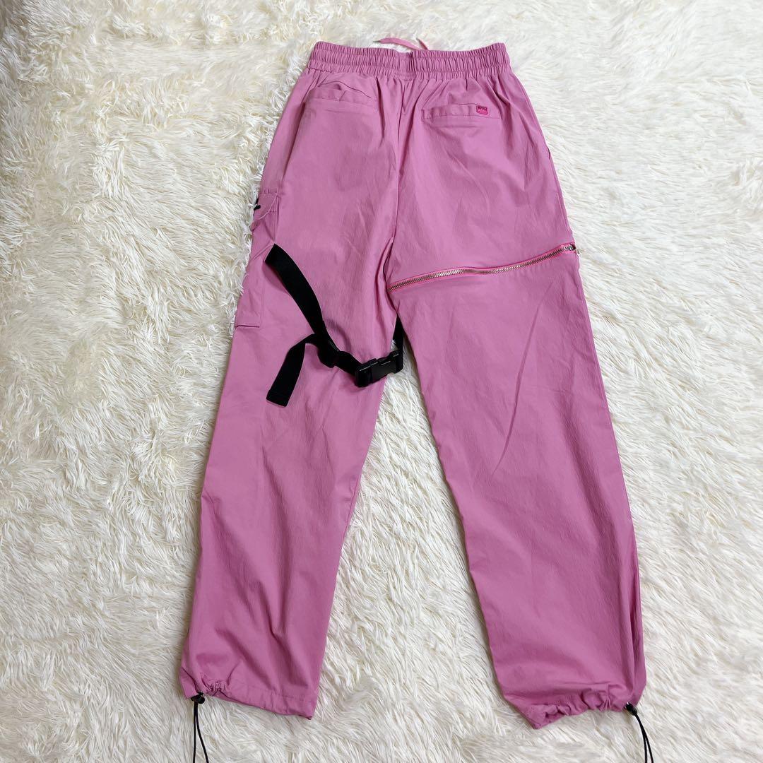 ✨美品✨　FR2 梅　カーゴパンツ　ジッパー　ベルト　ドローコード　ピンク