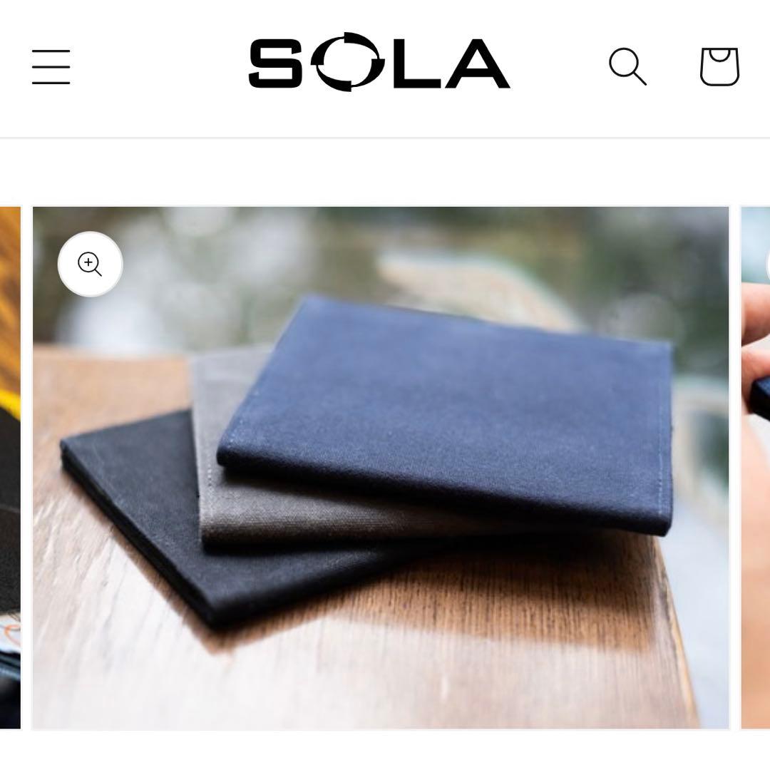 【新品未使用】日本製 SOLA Tenuis3 二つ折り財布/Blue