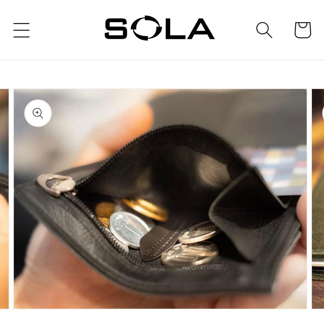 【新品未使用】日本製 SOLA Tenuis3 二つ折り財布/Blue