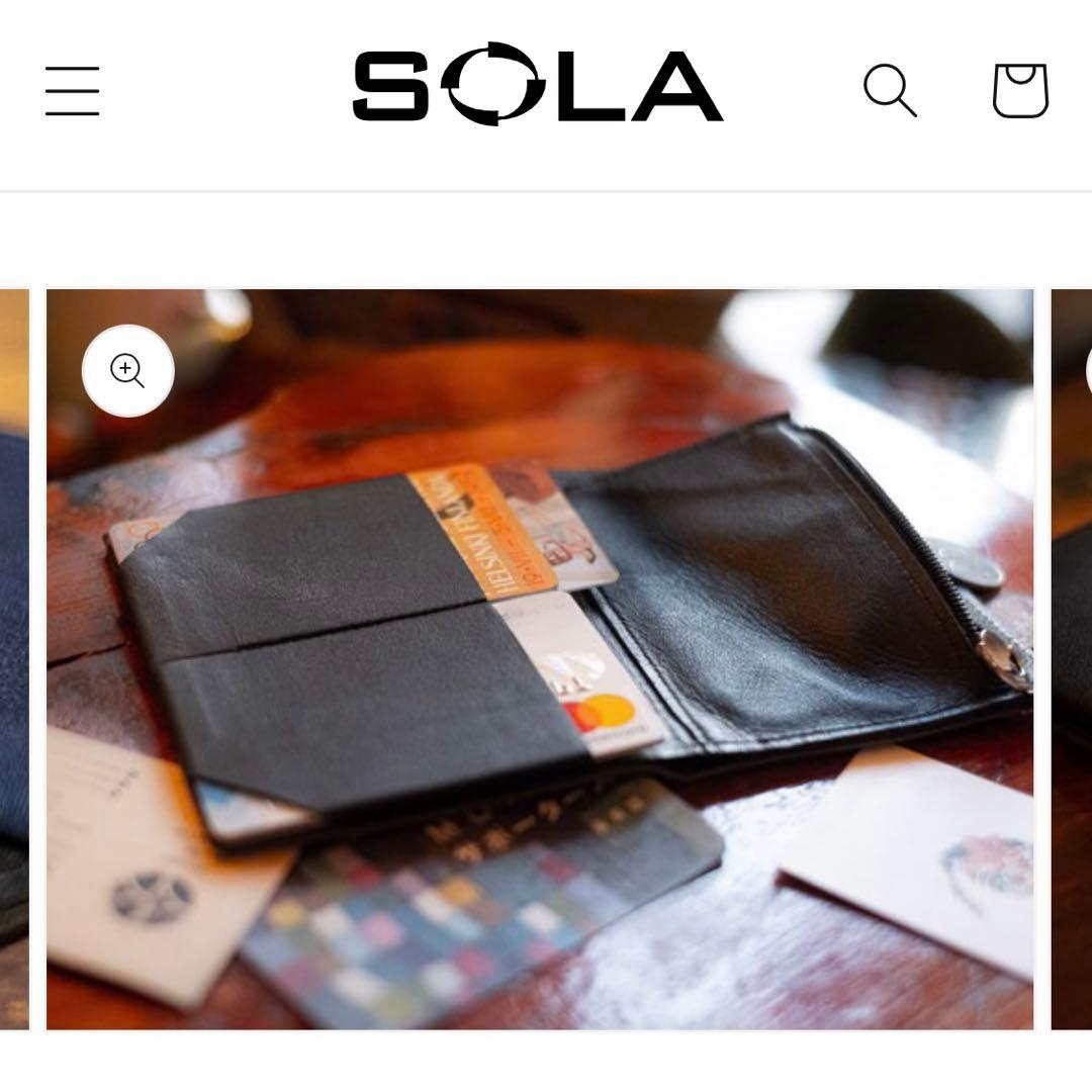 【新品未使用】日本製 SOLA Tenuis3 二つ折り財布/Blue