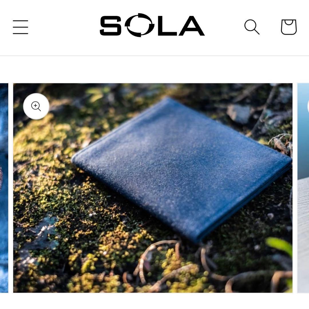 【新品未使用】日本製 SOLA Tenuis3 二つ折り財布/Blue