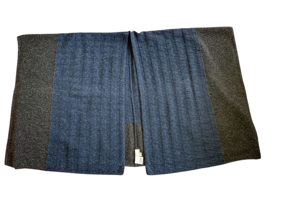 中川政七商店　ダークブルー・グレー ポンチョ・ケープコート