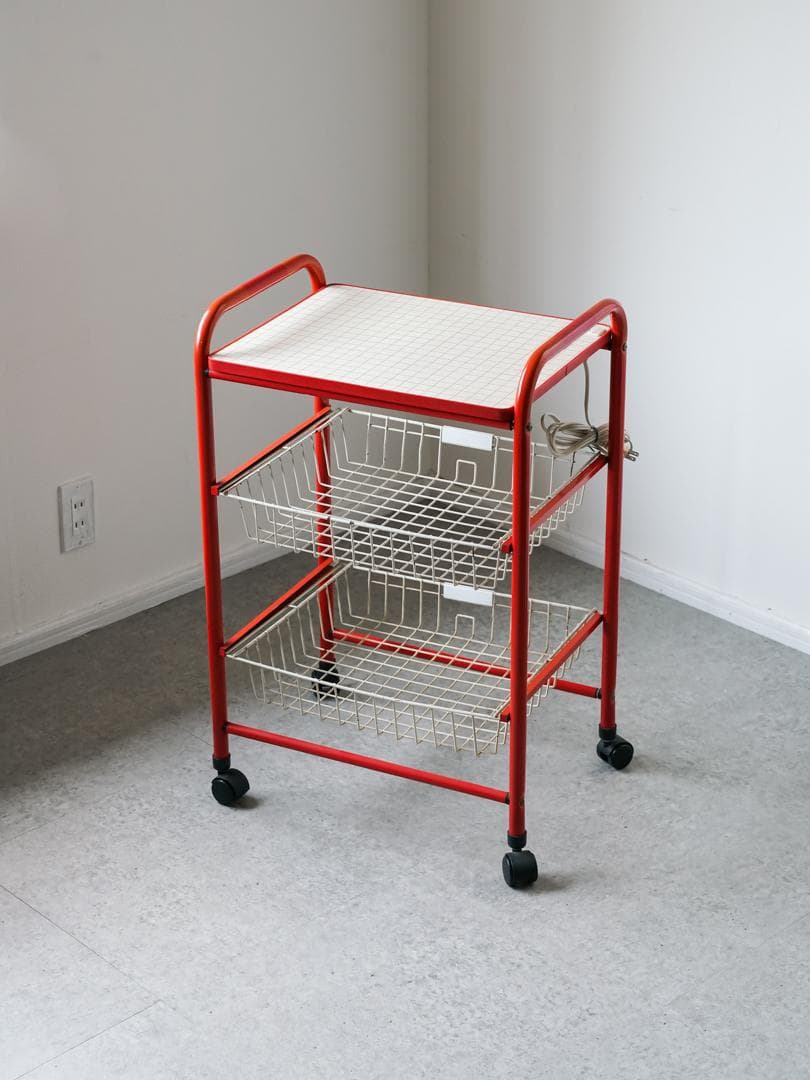 70-80's vintage ワゴンラック レトロポップ ポストモダン