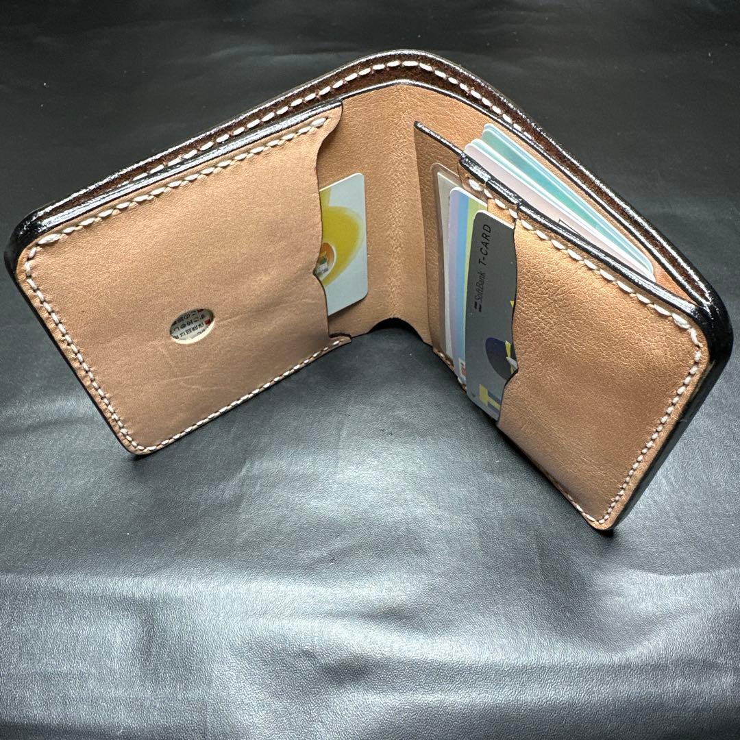 フル栃木レザー　バタフライウォレット　二つ折り　ケース　分離型