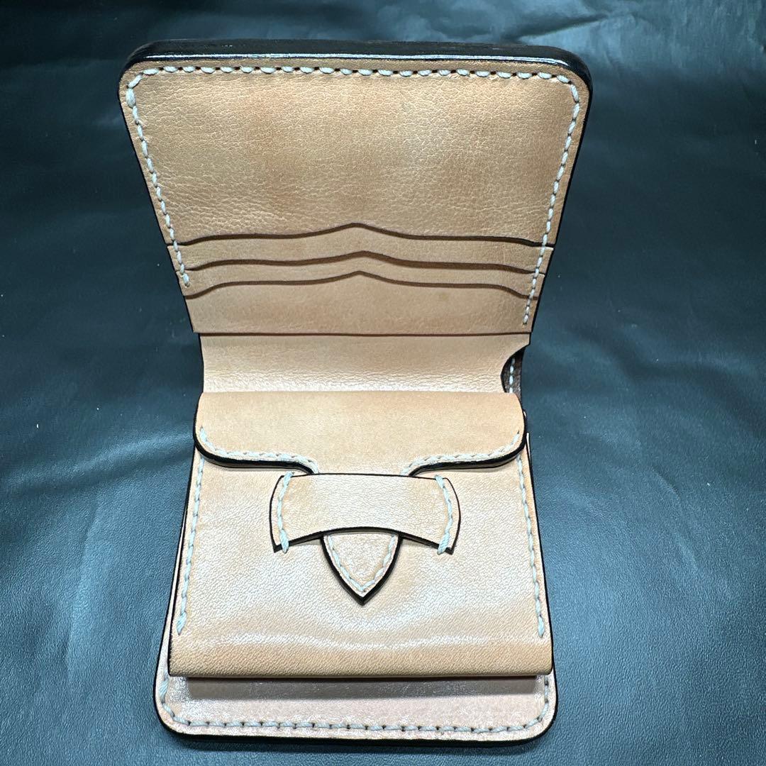 フル栃木レザー　バタフライウォレット　二つ折り　ケース　分離型