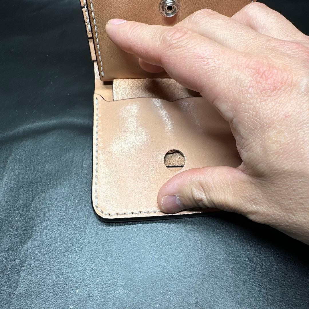 フル栃木レザー　バタフライウォレット　二つ折り　ケース　分離型