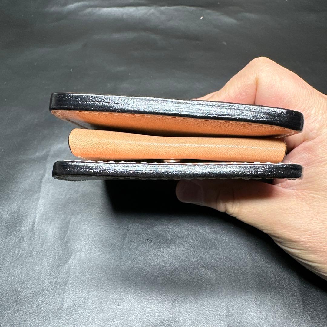 フル栃木レザー　バタフライウォレット　二つ折り　ケース　分離型