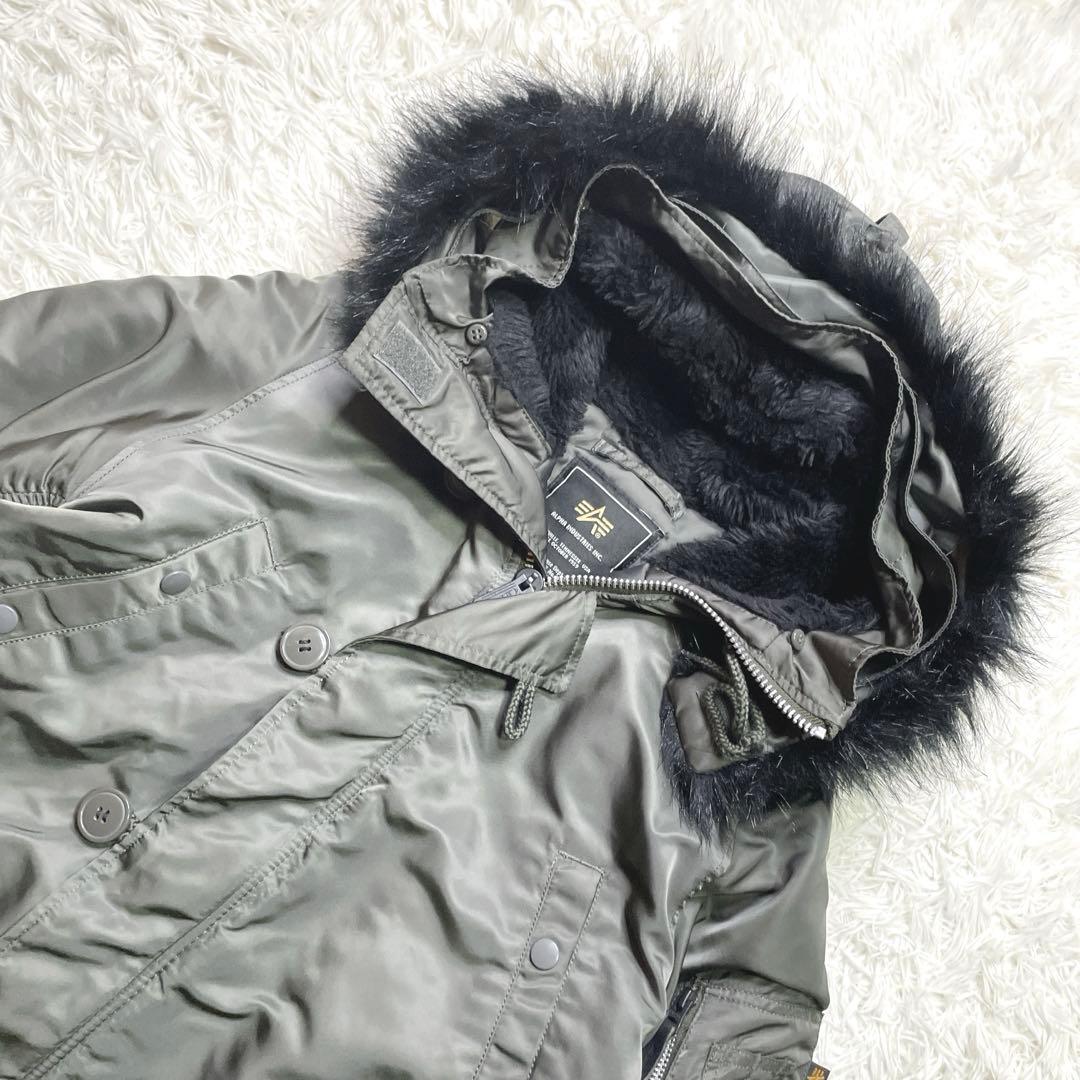 極美品✨ アルファインダストリーズ N-3B ミリタリー ジャケット M カーキ