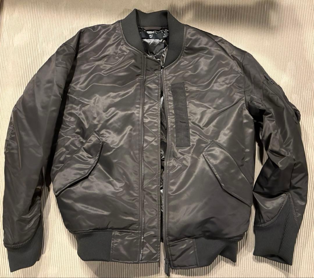 S ハイブリッドダウンオーバーサイズMA-1ブルゾン+jグレー