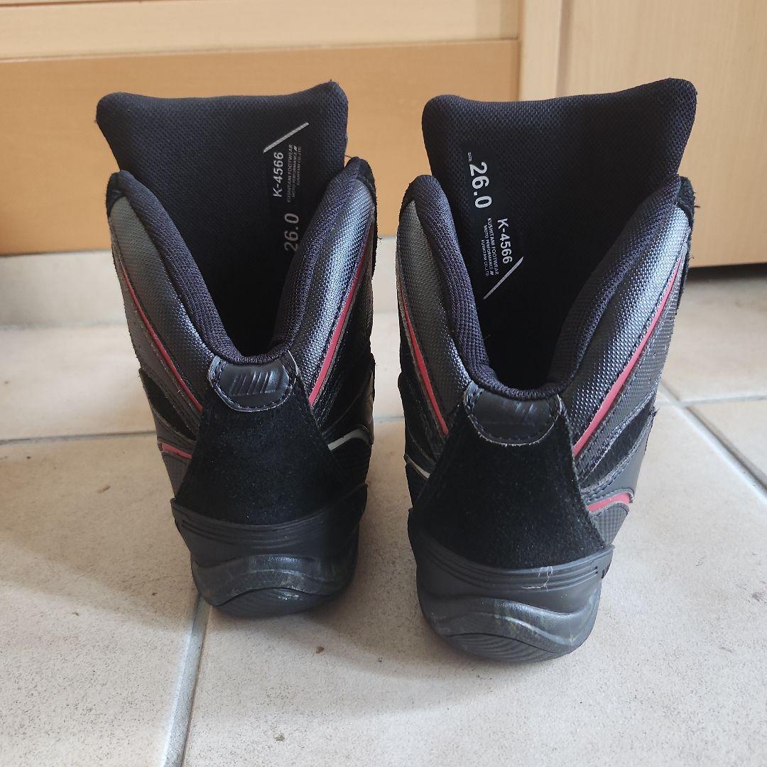 バイク用靴 ブラック 26.0 cm BOAシステム K-4566