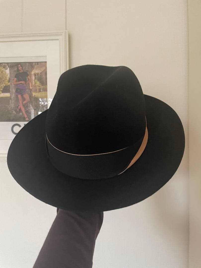 Borsalino フェルトハット 黒 57cm