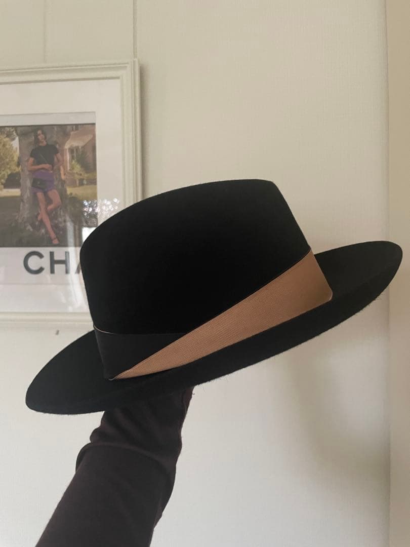 Borsalino フェルトハット 黒 57cm