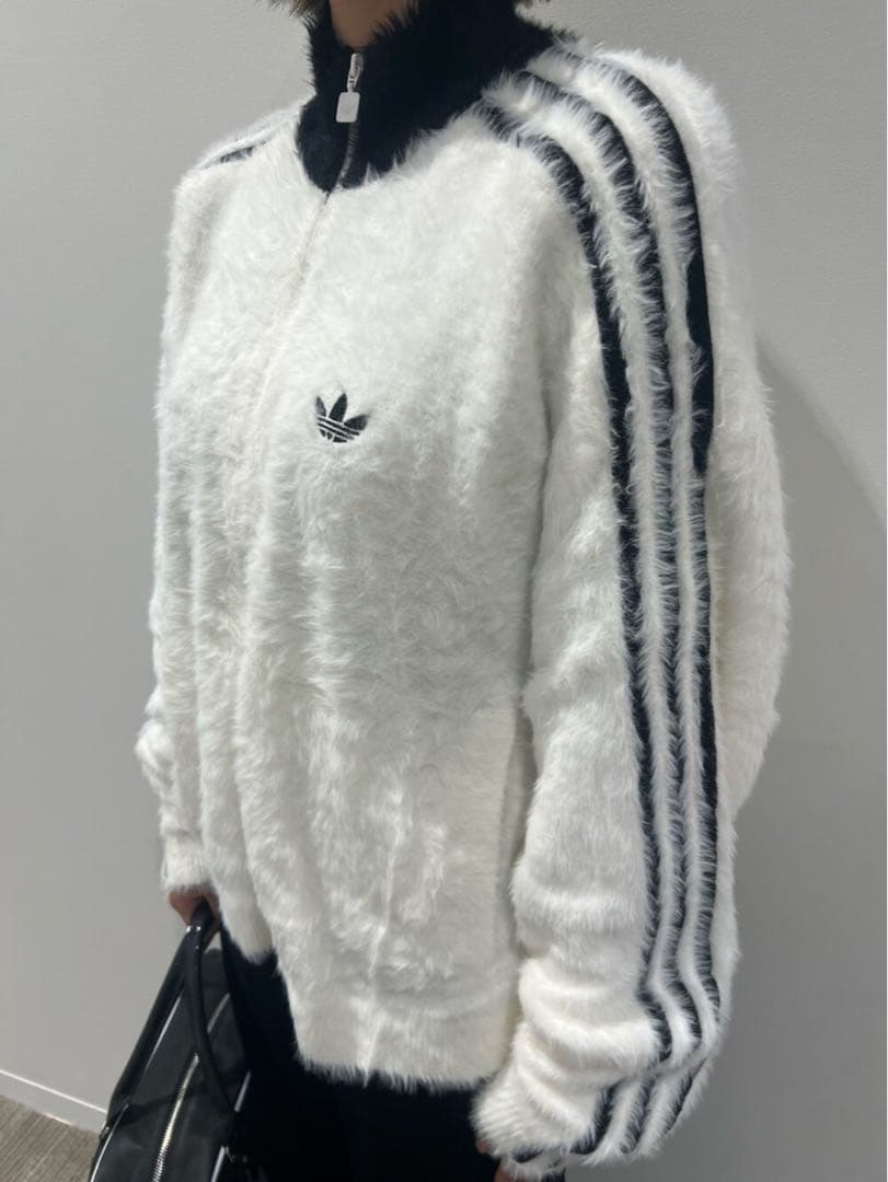 adidas アディダス フェイクモヘヤ トラックジャケット ホワイト S