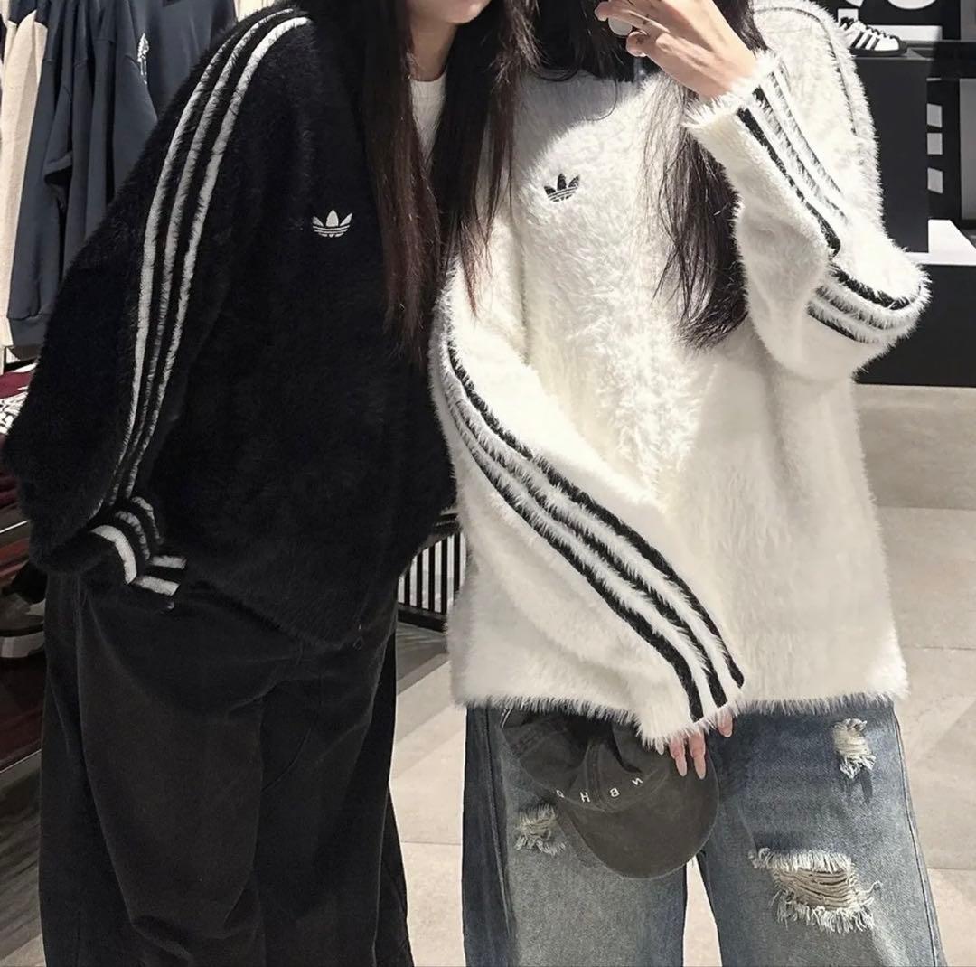 adidas アディダス フェイクモヘヤ トラックジャケット ホワイト S