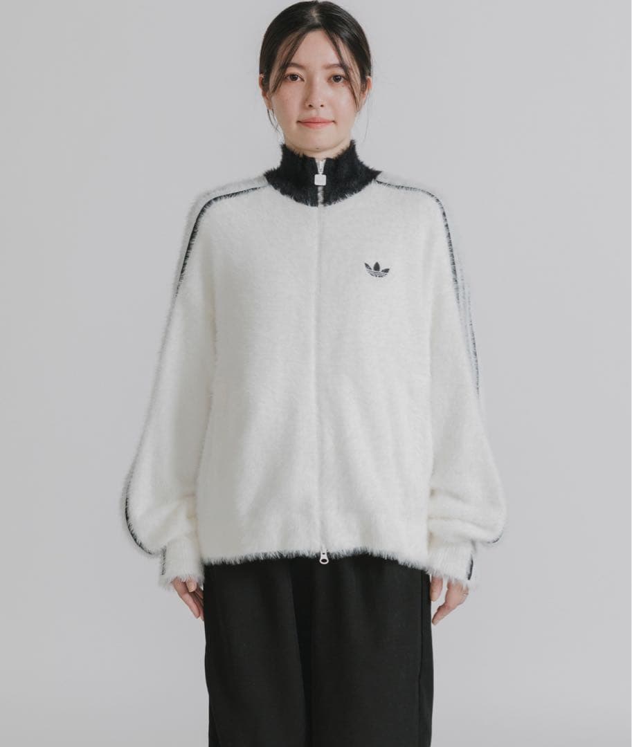 adidas アディダス フェイクモヘヤ トラックジャケット ホワイト S