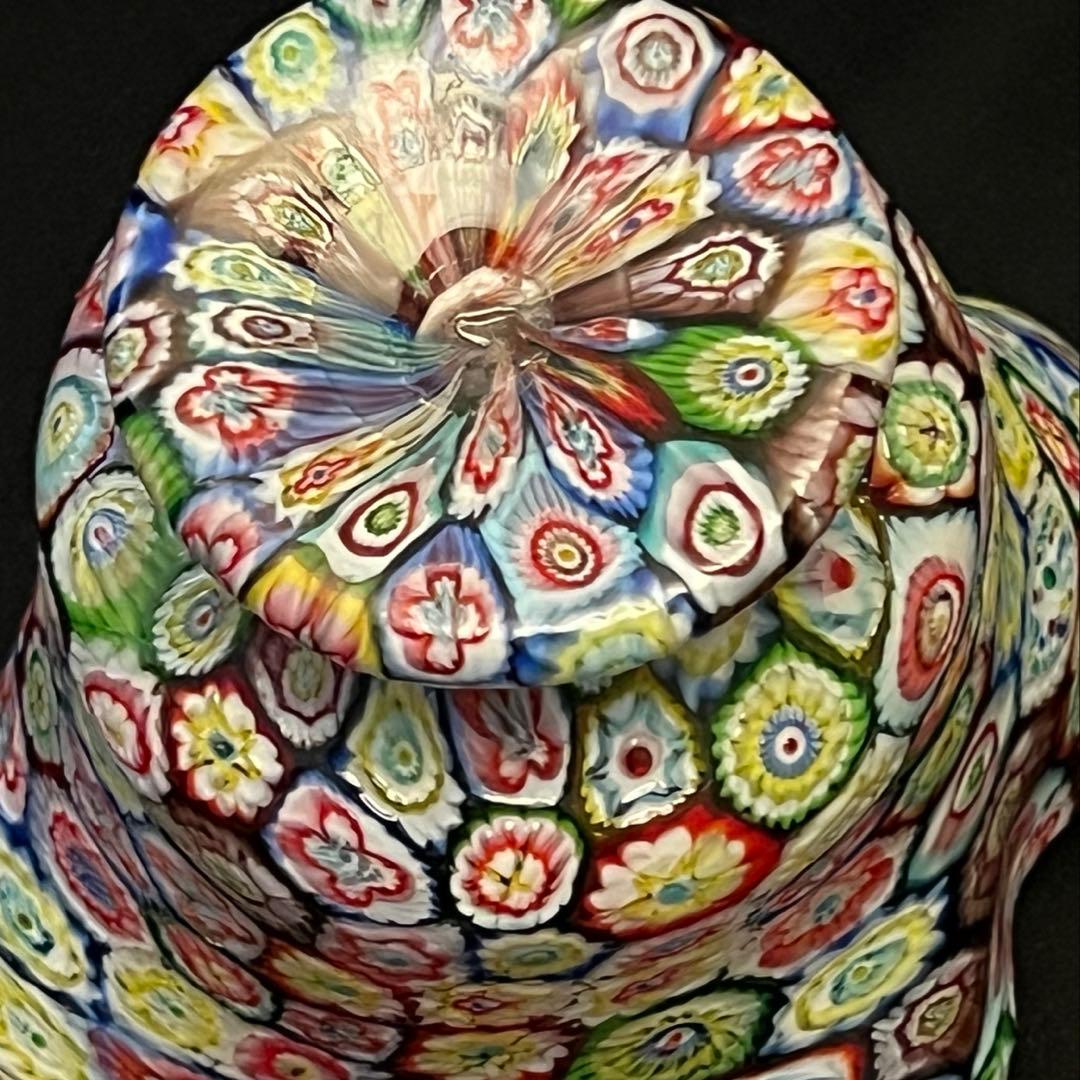 ムラーノガラス　ベネチアン　ミルフィオリ　花瓶　ボウル　置物　大きめ！