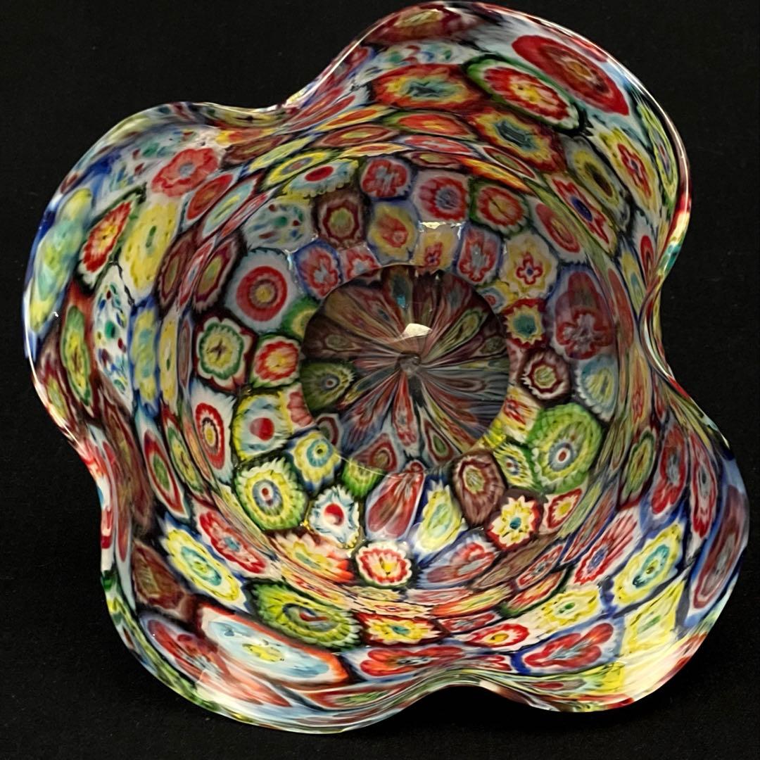 ムラーノガラス　ベネチアン　ミルフィオリ　花瓶　ボウル　置物　大きめ！