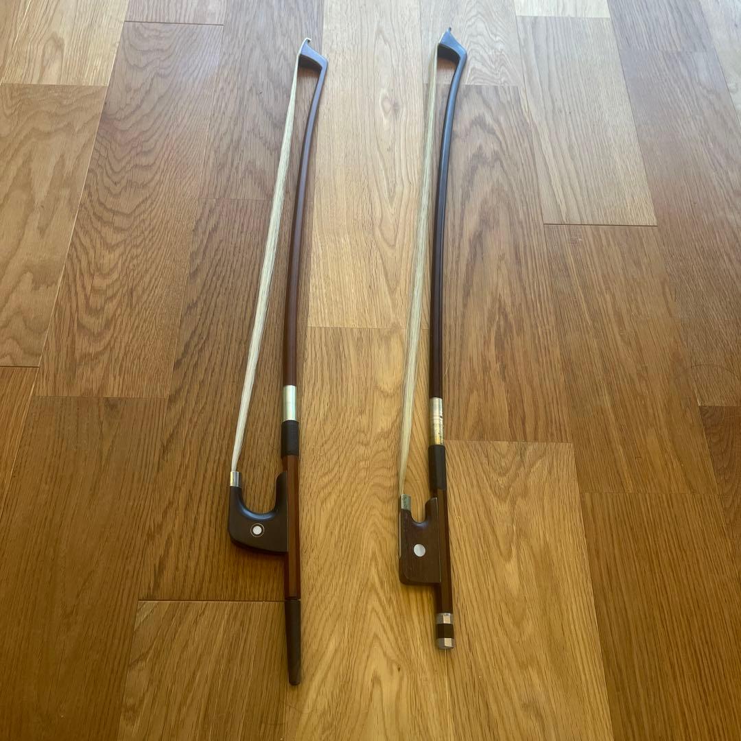 コントラバス　弓　ジャーマン　フレンチ　2本セット