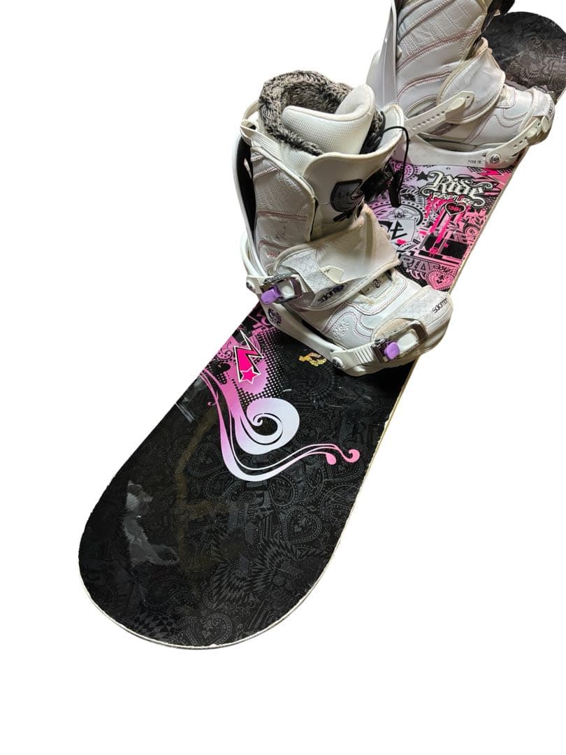 レディース バイン付 スノーボード 138cm 3点セット BOAブーツ24cm