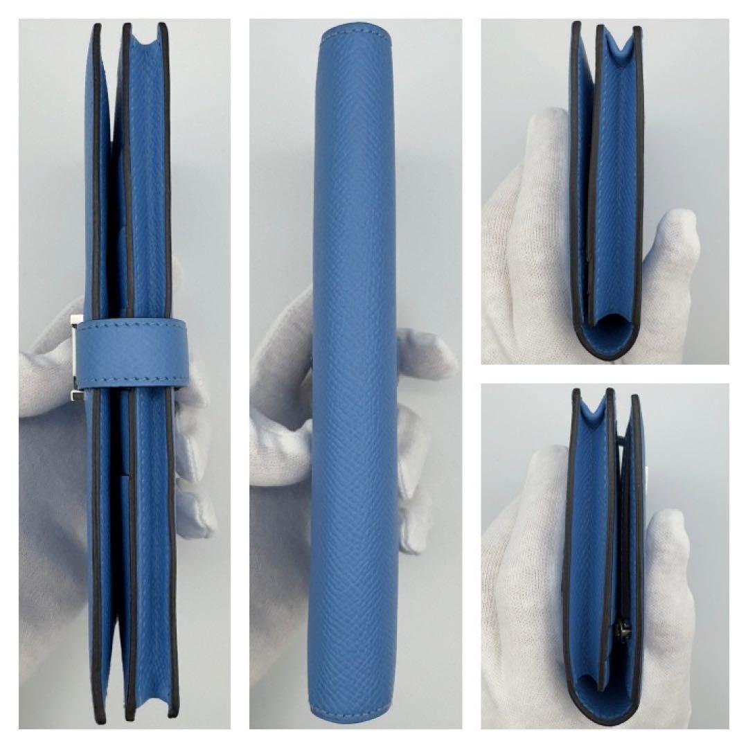 国内正規品　未使用　エルメス財布　ベアンスフレ　ブルー　超入手困難　HERMES