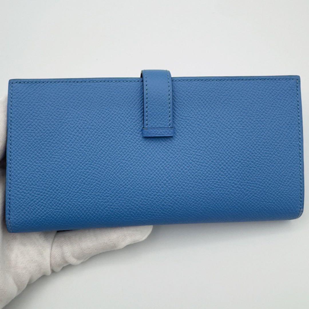 国内正規品　未使用　エルメス財布　ベアンスフレ　ブルー　超入手困難　HERMES