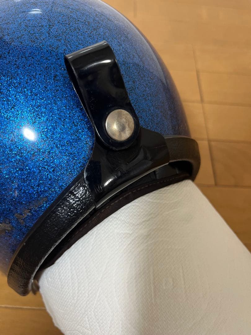 当時物 レア BUCO mini enduro 青ラメ キッズサイズ XSシェル