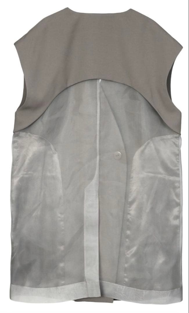 ANDRÉSD back sheer gilet setup dress