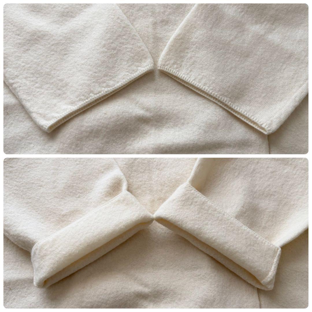 美品✨定番 フレームワーク　圧縮ウールショートガウン　カーディガン アイボリー