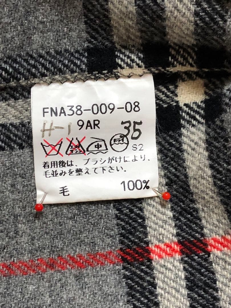 美品　バーバリー　ダブルフェイス　ロングコート　カシミヤ混　金ボタン