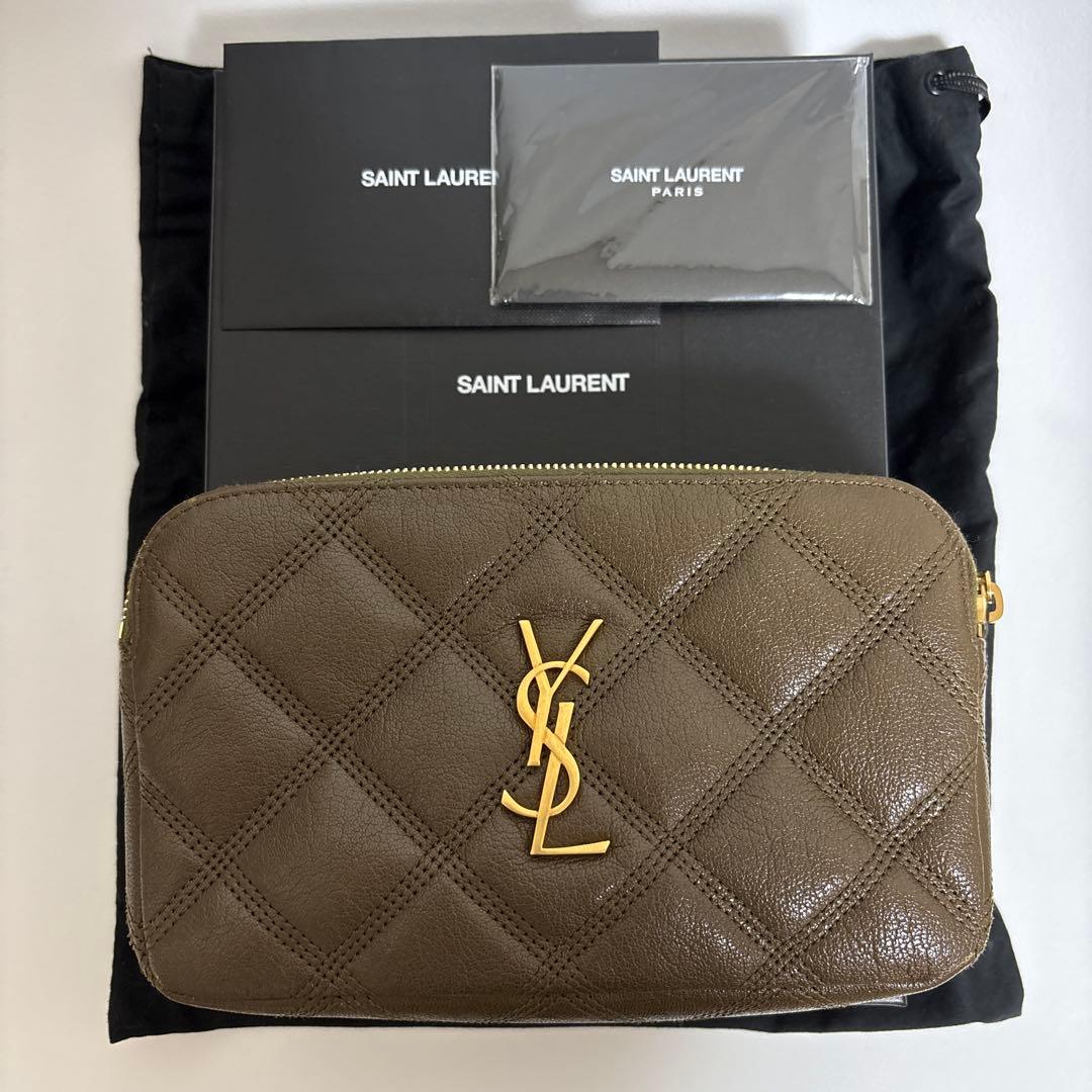 SAINT LAURENT サンローラン ダブルジップポーチ