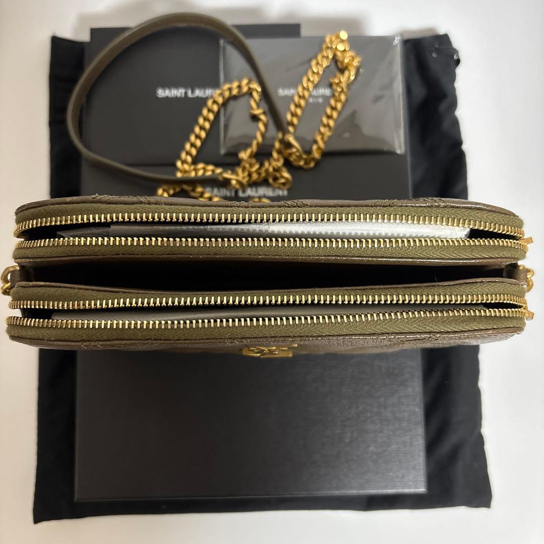 SAINT LAURENT サンローラン ダブルジップポーチ