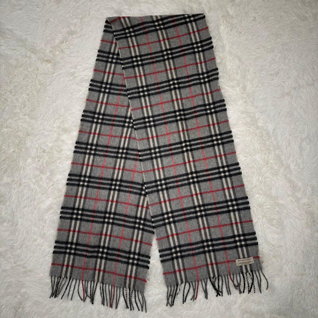 BURBERRY バーバリー ノバチェック マフラー カシミヤ ウール