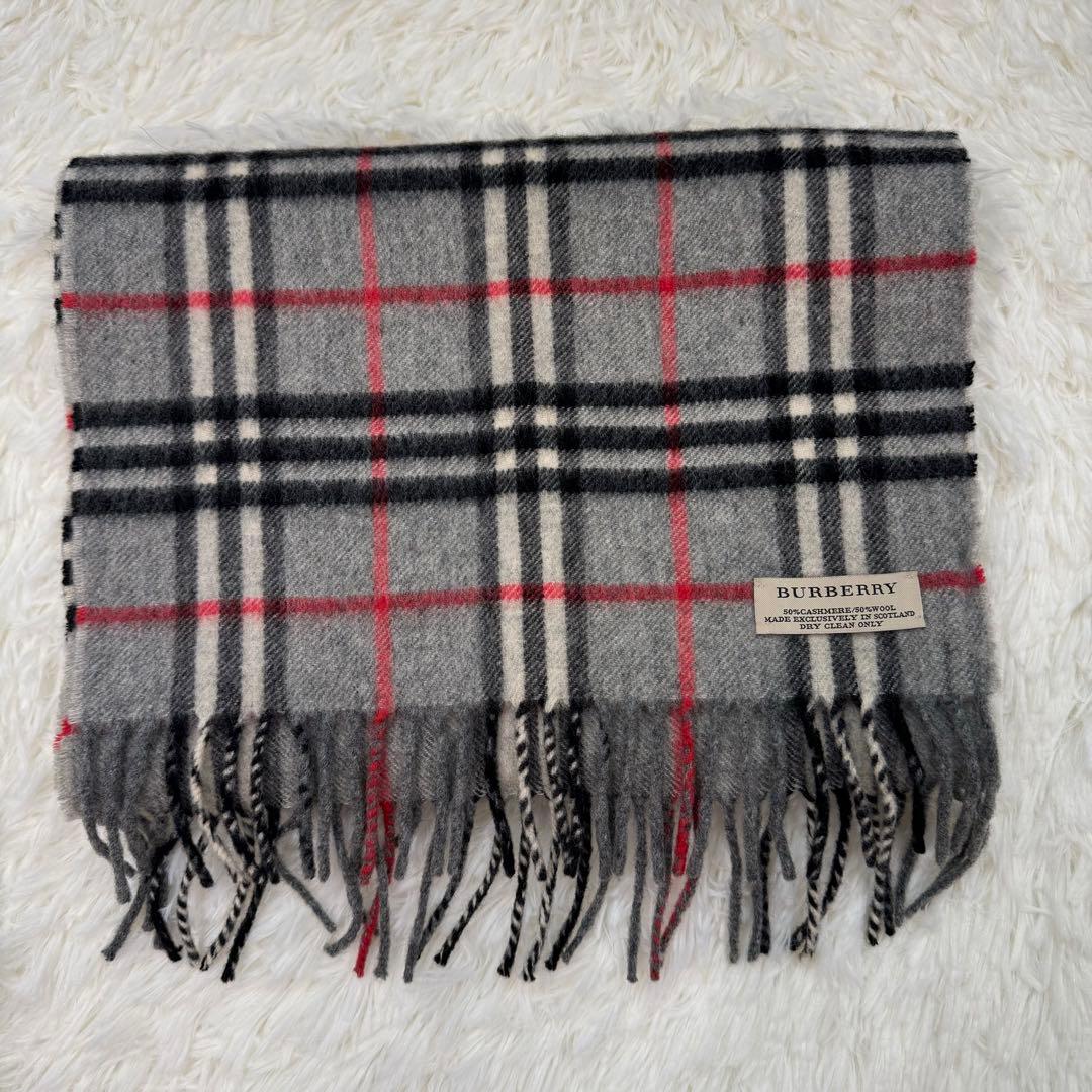 BURBERRY バーバリー ノバチェック マフラー カシミヤ ウール