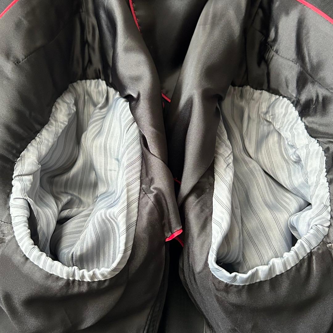 未使用級 リスペクトネロ 最高級ライン シャドウチェック 3ピース スーツ 濃紺