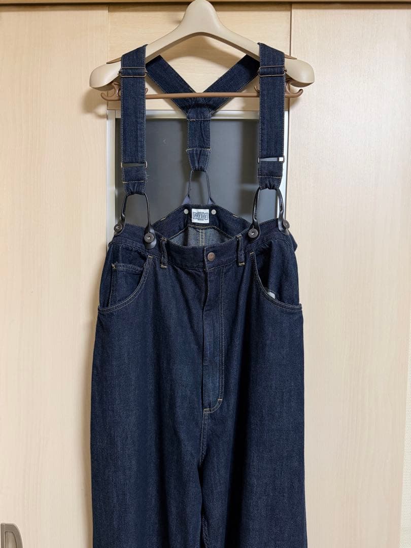 PON 　FRAMeWORK PAYDAY サスペンダー付きデニム