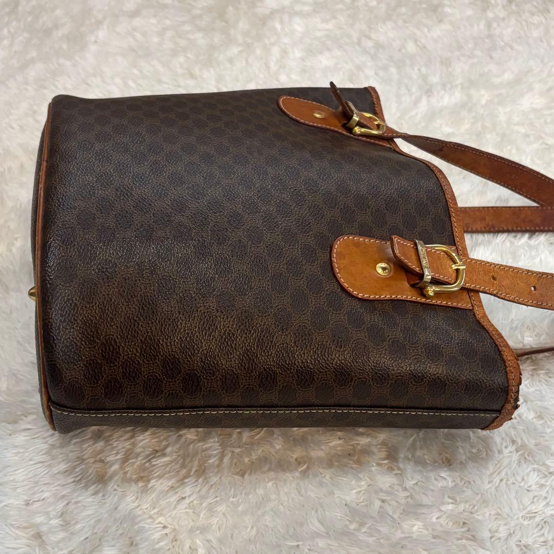 CELINE セリーヌ MC96トートバッグ マカダム 肩掛け ダークブラウン