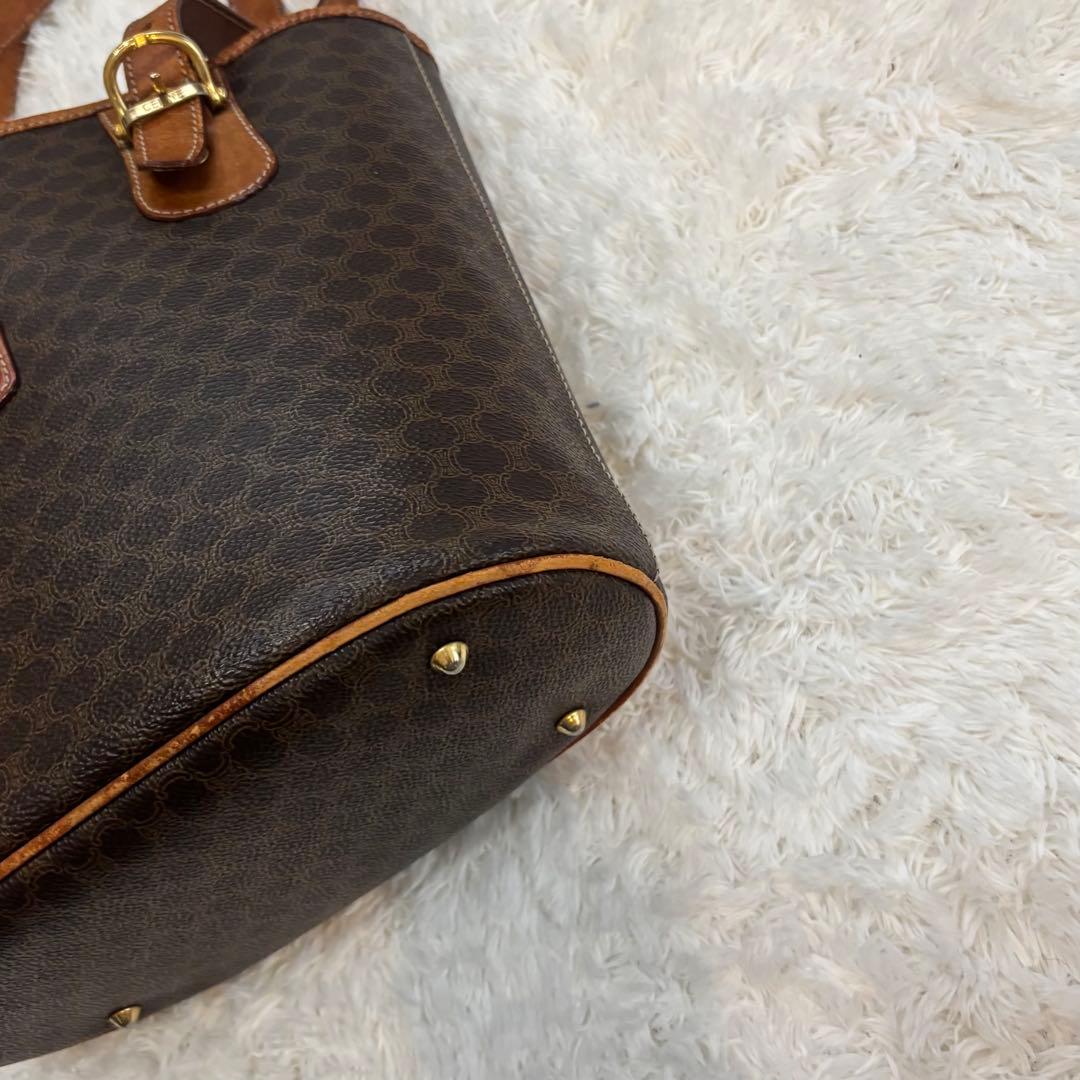 CELINE セリーヌ MC96トートバッグ マカダム 肩掛け ダークブラウン