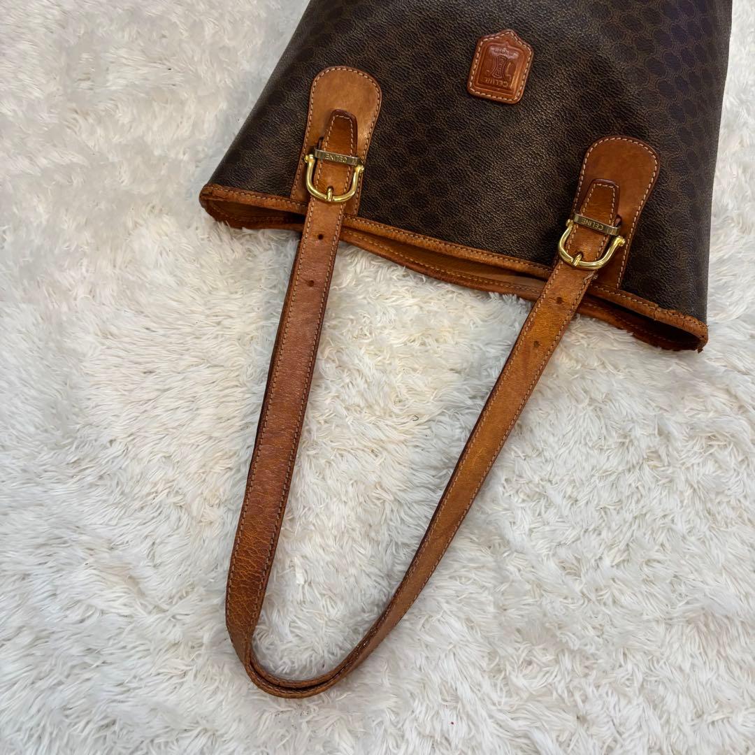 CELINE セリーヌ MC96トートバッグ マカダム 肩掛け ダークブラウン